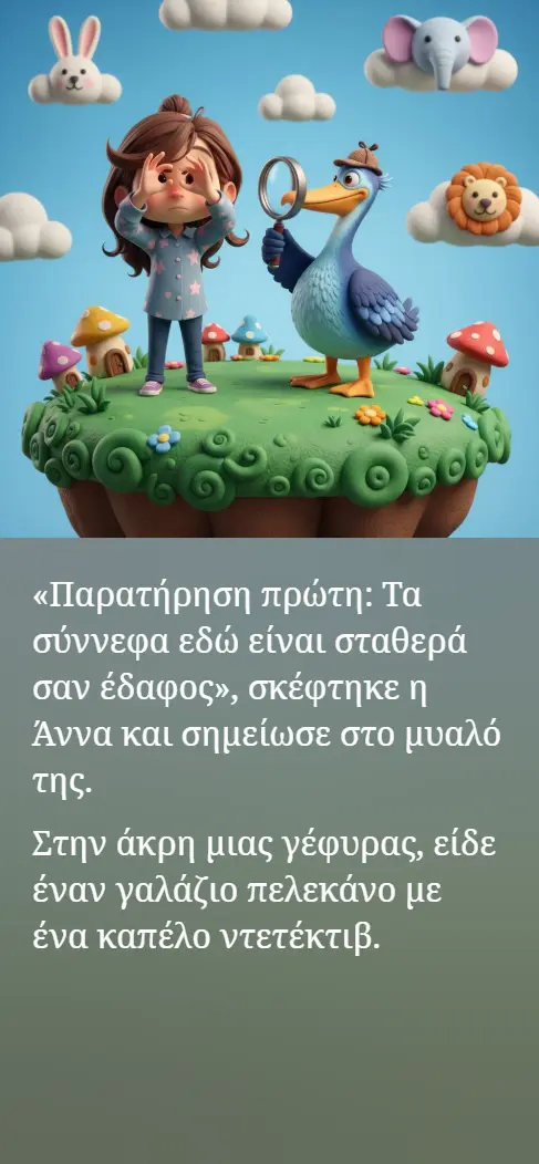 Εφαρμογή Kiden που δείχνει μια προσωποποιημένη ιστορία σε ένα tablet